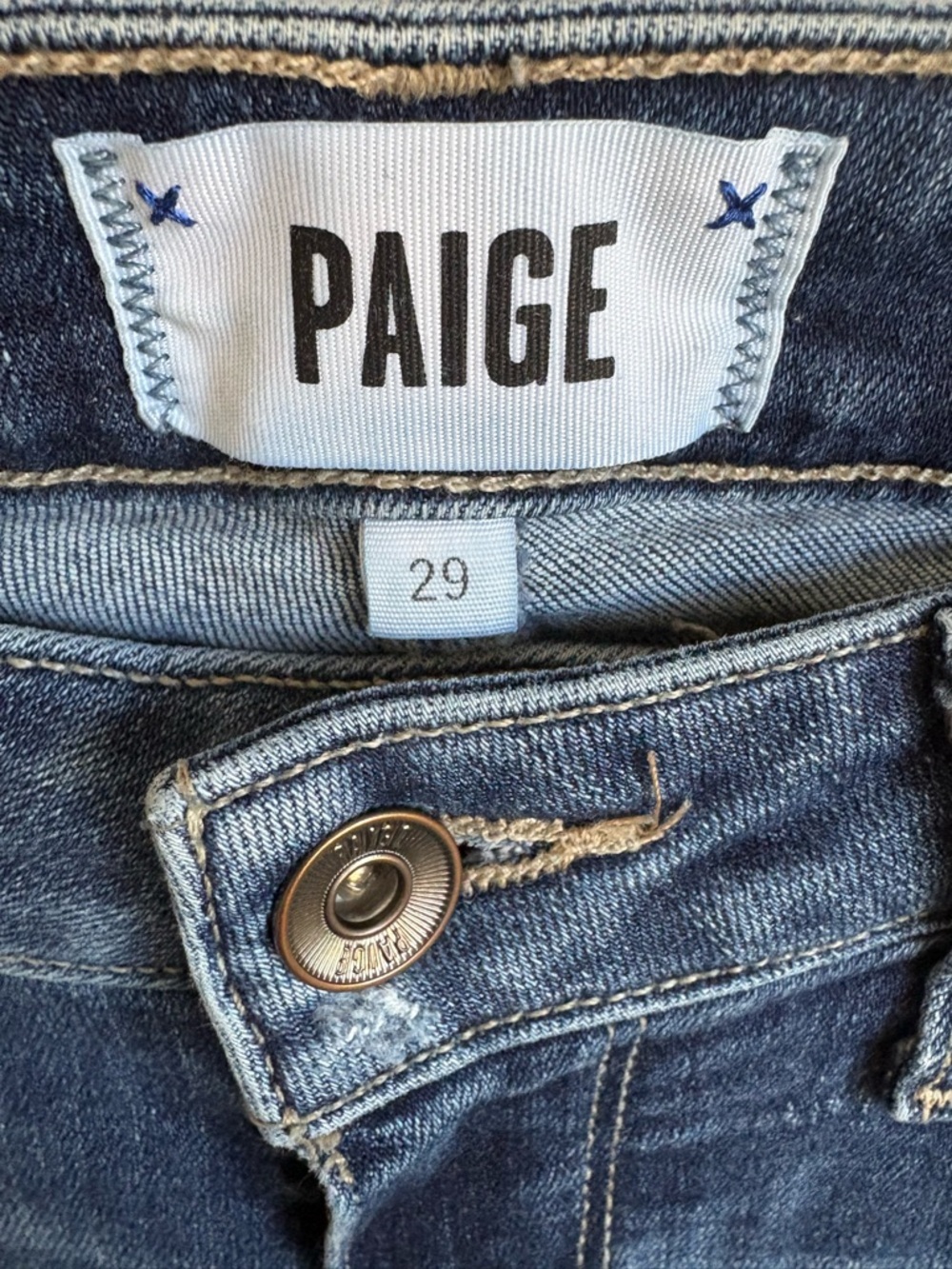 PAIGE Verdugo Ankle Skinny Dark Blue High-Rise Jeans sz 29 - Picture 6 of 9